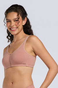 Amante Non Padded Non Wired Cotton Daily Support Bra - Cameo Brown — thumbnail 2